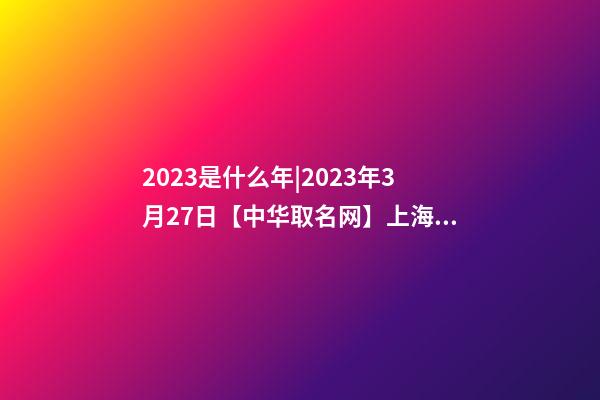 2023是什么年|2023年3月27日【中华取名网】上海XXX网络科技有限公司签约-第1张-公司起名-玄机派